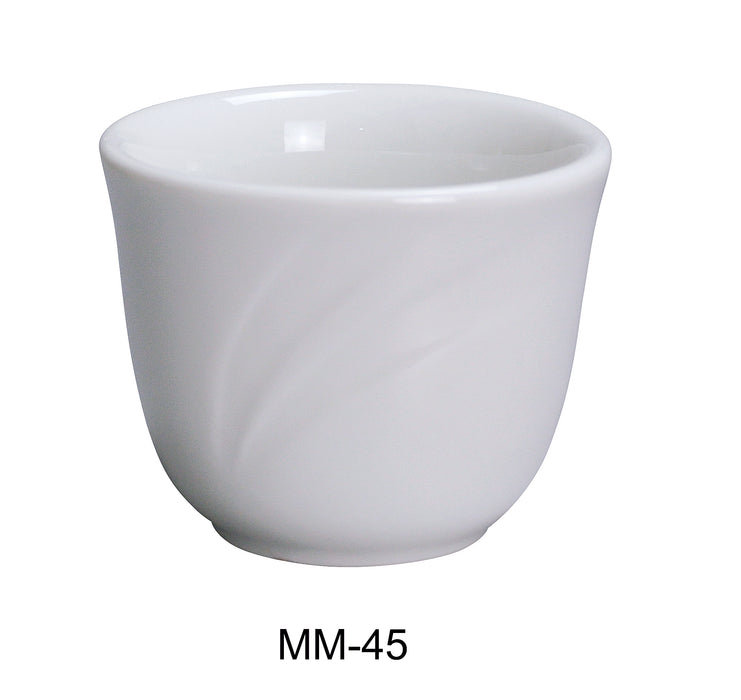 Yanco MM-45 Miami 4.5 oz Chinese Tea Cup, 3″ Diameter, China, Bone White, Pack of 72
