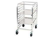 Winco AWRK - 10 10 - Tier Aluminum End - Load Sheet Pan Rack Welded, NSF, with Brakes, 3″ Spacing