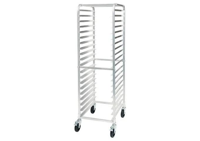 Winco AWRK-20 20-Tier Aluminum Sheet Pan Rack with Brakes, NSF