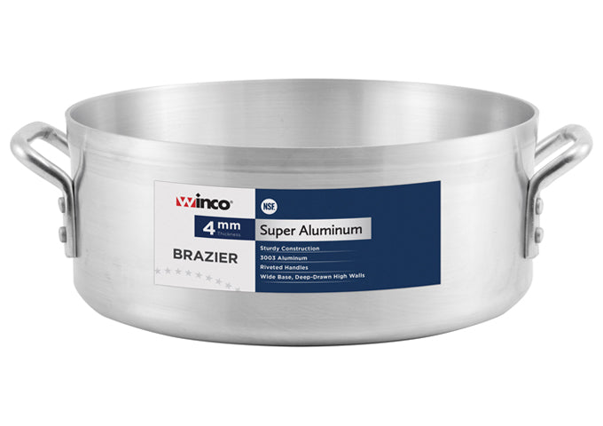 Winco AXBZ-18-18, 4mm Super Aluminum 18 Qt Brazier, Professional Cookware