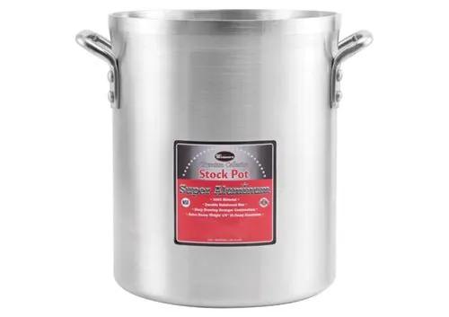 WINCO AXHH - 20 Extra Heavy 1/4" (6 mm) Aluminum Stock Pot - 20 Quarts
