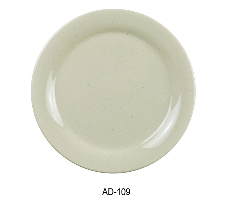 Yanco AD-109 Ardis Round Dinner Plate, 9″ Diameter, Melamine, Pack of 24