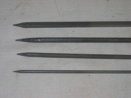 Tandoor Oven Steel BBQ Skewers for Paneer, Fish, Shrimp, Veggies - Round - 3mm Thick, 39 Inch (99.1 cm) Long