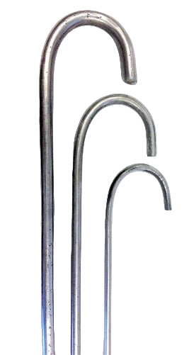 Stainless Steel Tandoor Oven BBQ Skewers for Paneer, Fish, Vegetables, Kebab - Round - 4mm Thick