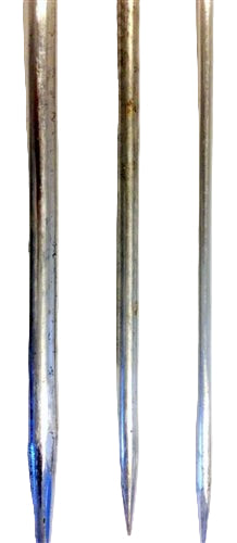 Stainless Steel Tandoor Oven BBQ Skewers for Paneer, Fish, Vegetables, Kebab - Round - 4mm Thick
