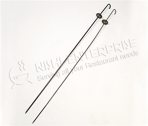Iron BBQ Skewers - Round with Stopper -  3mm Thick
