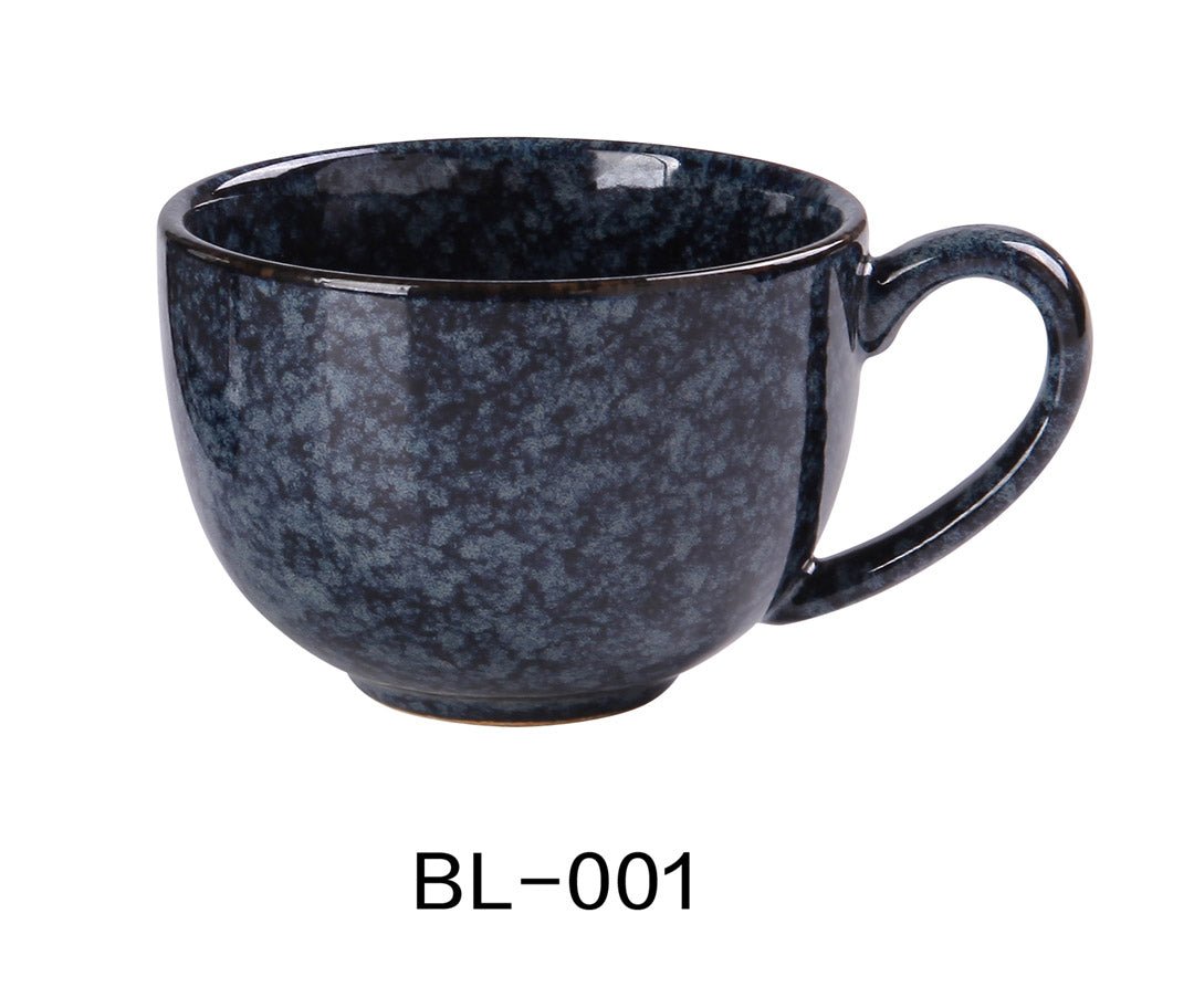 Yanco China BL - 001 3 1/2"‚ X 2 1/2"‚ COFFEE CUP, 8 OZ Ceramic Blue Star Coffee Cup, Pack of 36