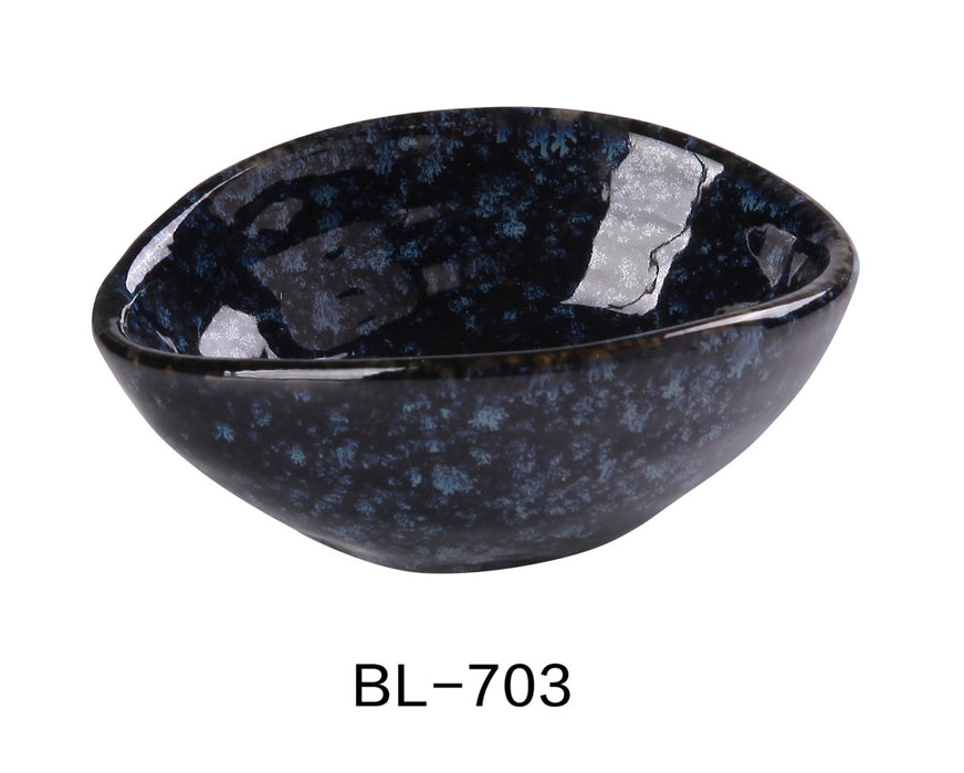 Yanco China BL-703 4″ X 3 1/8″X1 5/8′ OLIVE BOWL 2 OZ, Ceramic Blue Star Salad Bowl, Pack of 36