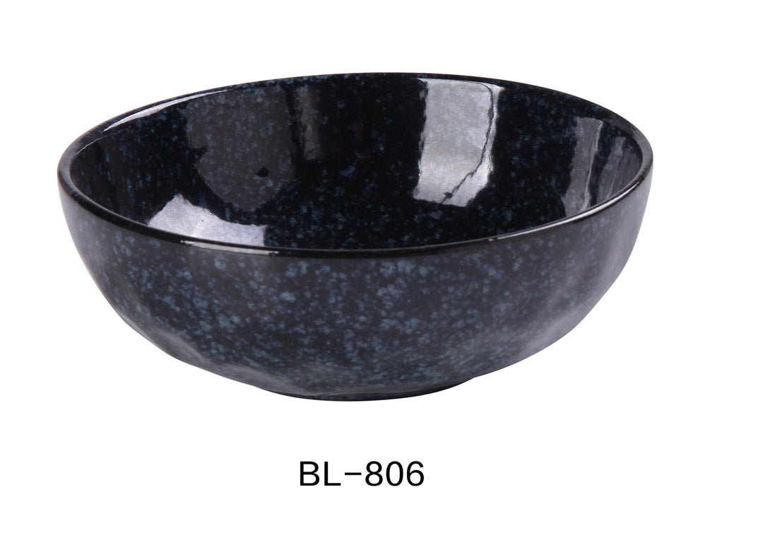 Yanco China BL - 806 6"‚ X 2 1/4"‚ NAPPIE BOWL 14 OZ, Ceramic Blue Star Nappie Bowl, Pack of 36