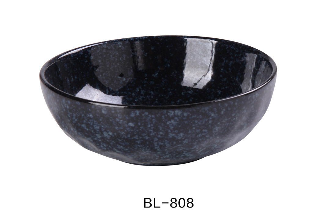 Yanco China BL - 808 8"‚ X 2 1/2"‚ NOODLE BOWL 30 OZ, Ceramic Blue Star Noodle Bowl, Pack of 12