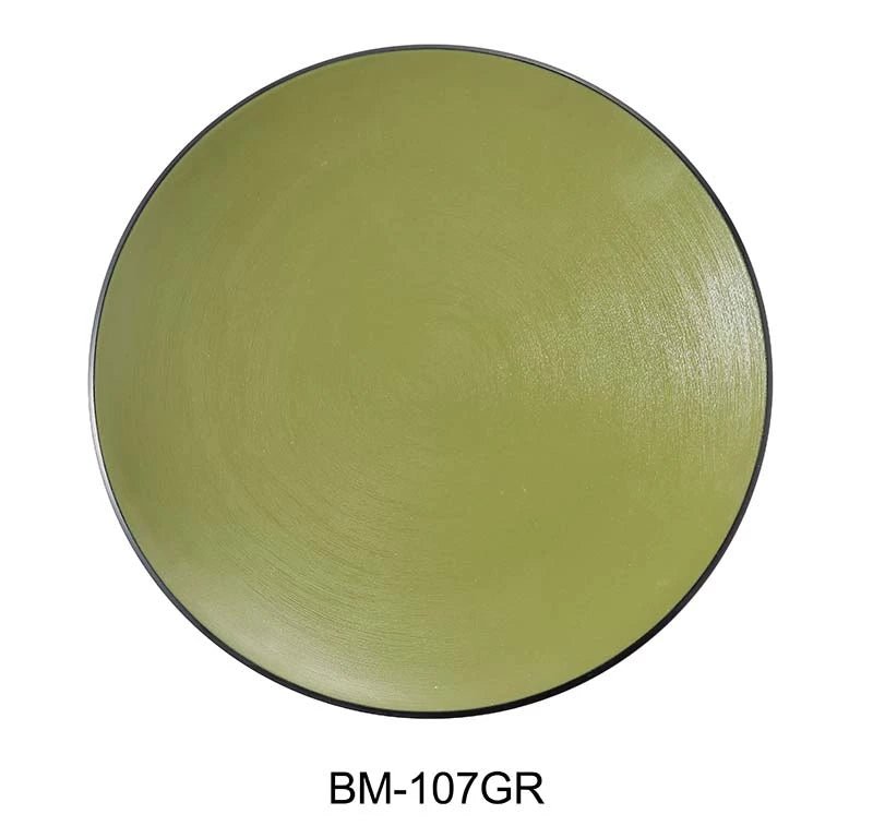 Yanco BM - 107GR Birmingham "‚¬“ Green 7 1/2"‚ X 7/8"‚ ROUND PLATE Melamine, Pack of 48