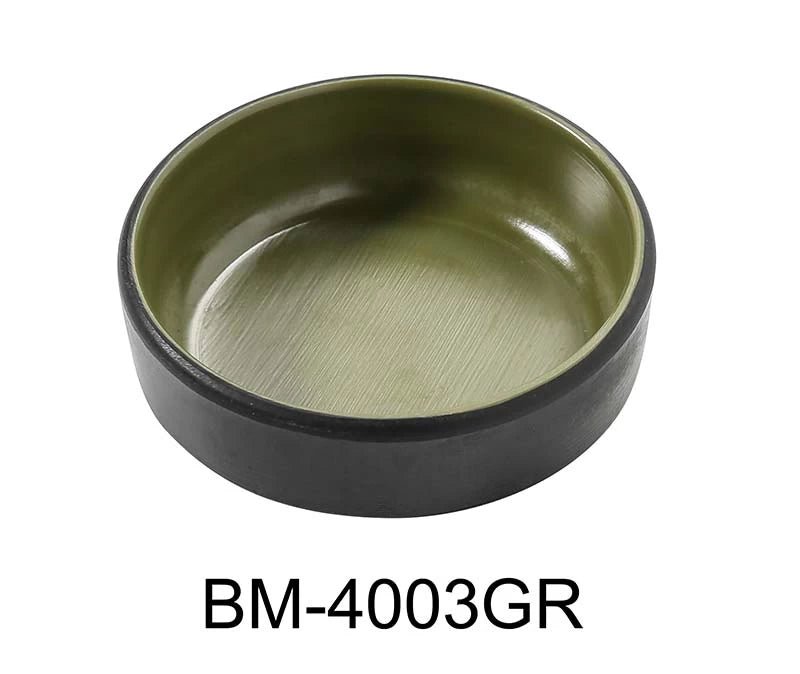 Yanco BM - 4003GR Birmingham "‚¬“ Green 3"‚ X 1"‚ SAUCE DISH 2 OZ Melamine, Pack of 72
