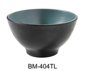 Yanco BM - 404TL Birmingham "‚¬“ Teal 4 1/2"‚ X 2 3/4"‚ RICE / SOUP BOWL 10 OZ Melamine, Pack of 48