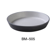 Yanco BM - 505 Birmingham 5 1/2" X 1" DEEP DISH 8 OZ, Melamine, Gray & Black, Pack of 48