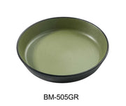 Yanco BM - 505GR Birmingham "‚¬“ Green 5 1/2"‚¬² X 1"‚ DEEP DISH 8 OZ Melamine, Pack of 48