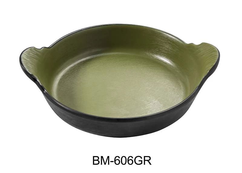 Yanco BM - 606GR Birmingham "‚¬“ Green 6"‚ X 1 1/4"‚ DEEP DISH WITH HANDLE 12 OZ Melamine, Pack of 48