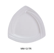 Yanco MM - 12 - TR Miami 12"‚ Triangle Plate, China, Bone White, Pack of 12