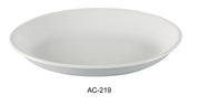 Yanco AC - 219 ABCO Oval Deep Platter, 19"‚ Length, 13.75"‚ Width, 2.25"‚ Height, China, Super White, Pack of 4