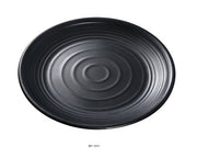 Yanco BP - 1011 Black pearl - 1 Round Plate, 10.5" Diameter, Melamine, Black Color with Matting Finish, 24/case