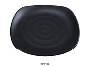 Yanco BP - 1109 Black pearl - 1 Square Plate, 9" Length, 9" Width, Melamine, Black Color with Matting Finish, 24/case