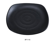 Yanco BP - 1110 Black pearl - 1 Square Plate, 10" Length, 10" Width, Melamine, Black Color with Matting Finish, 24/case