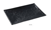 Yanco BP - 2012 Black pearl - 1 Rectangular Plate, 12" Length, 8.25" Width, Melamine, Black Color with Matting Finish, 12/case