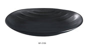 Yanco BP - 2109 Black pearl - 1 Oval Deep Plate, 9.5" Diameter, Melamine, Black Color with Matting Finish, 48/case