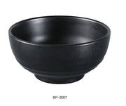 Yanco BP - 3007 Black Pearl - 2 Woodong Noodle Bowl, 38 oz. 7" Diameter, 3" Height, Melamine, Black Color with Matting Finish, 48/case