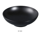 Yanco BP - 3009 Black Pearl - 2 Noodle Bowl, 48 oz. 9" Diameter, 3" Height, Melamine, Black Color with Matting Finish, 24/case