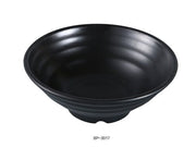 Yanco BP - 3017 Black Pearl - 2 Bowl, 16 oz , 7" Diameter, 2.75" Height, Melamine, Black Color with Matting Finish, 24/case