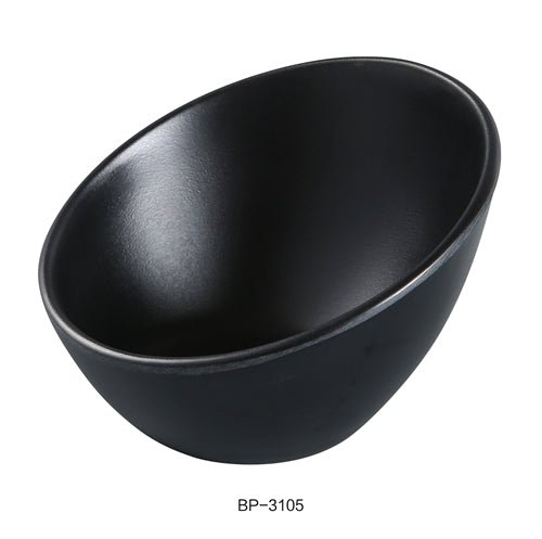 Yanco BP - 3105 Black Pearl - 2 Sheer Bowl, 5 oz , 5" Diameter, Melamine, Black Color with Matting Finish, Pack of 48