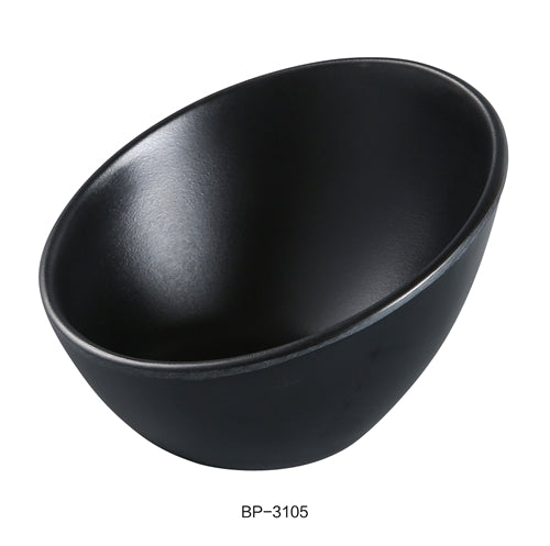Yanco BP-3105 Black Pearl-2 Sheer Bowl, 5 oz , 5" Diameter, Melamine, Black Color with Matting Finish, Pack of 48