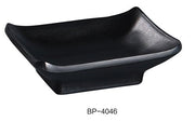 Yanco BP - 4046 Black Pearl - 2 Square Sauce Dish, 2.5" Width, 3.75" Length, Melamine, Black Color with Matting Finish, Pack of 72