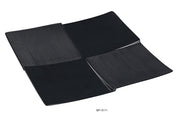 Yanco BP - 5111 Black Pearl - 2 Square Display Plate, 11" Length, 11" Width, Melamine, Black Color with Matting Finish, Pack of 12