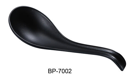 Yanco BP-7002 Black Pearl-2 Spoon, 6.75" Length, Melamine, Black Color with Matting Finish, Pack of 72