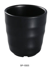 Yanco BP - 9305 Black Pearl - 2 Tea Cup, 7 oz Capacity, 3.5" Diameter, 3" Height, Melamine, Black Color with Matting Finish, Pack of 48