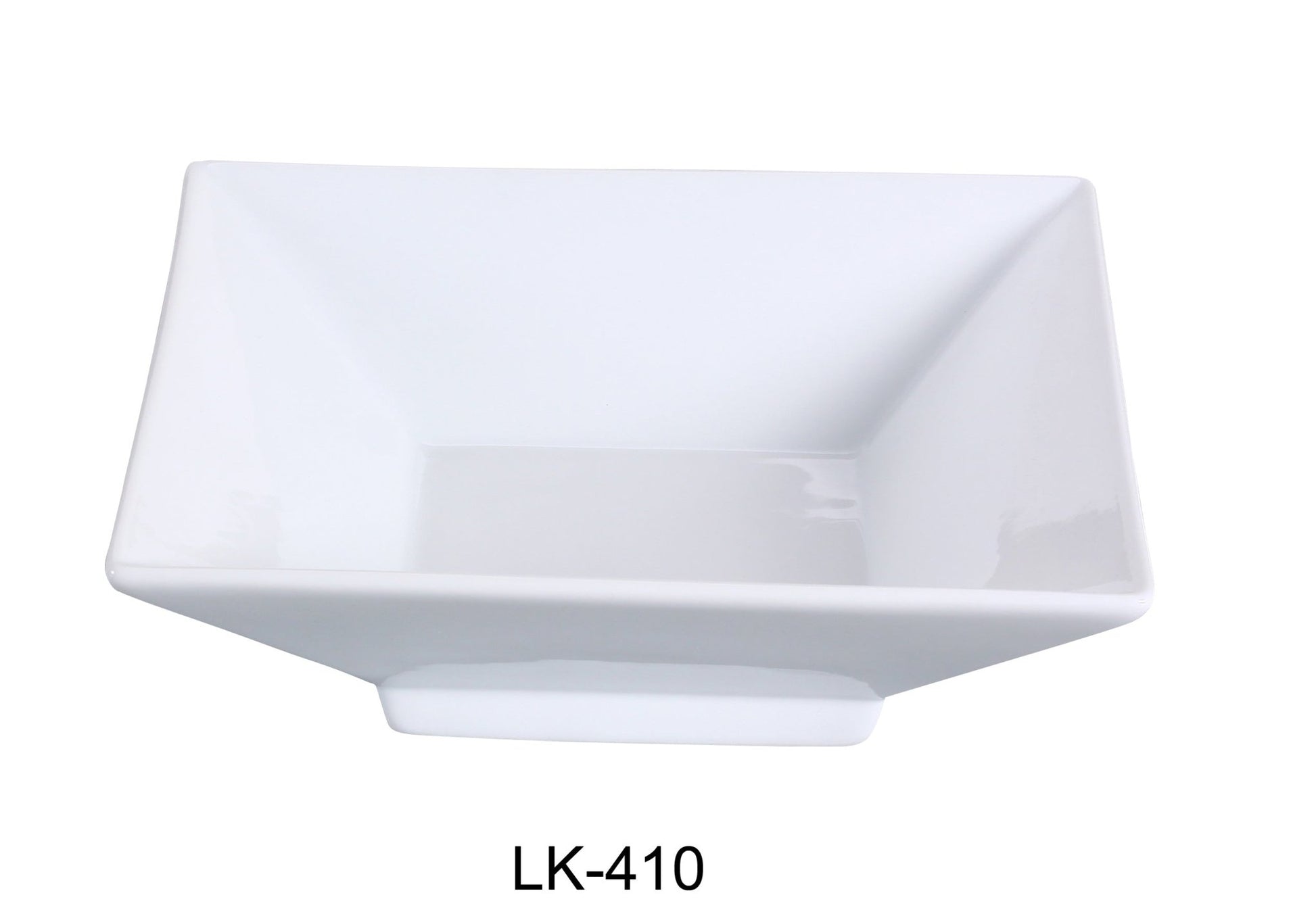 Yanco LK - 410 Lion King 10.75"‚ Square Bowl with Foot, 64 oz Capacity, China, Bone White, Pack of 12