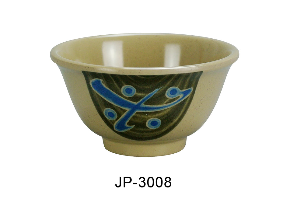 Yanco JP-3008 Japanese Soup Bowl, 8 oz Capacity, 2.25″ Height, 4.5″ Diameter, Melamine, Pack of 48
