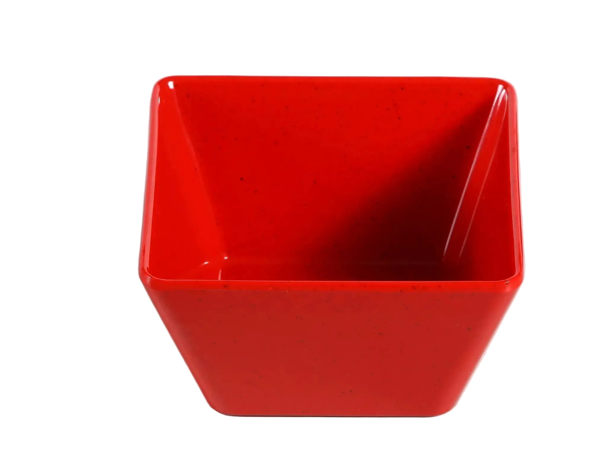 Yanco ME - 404 Mexico Bowl, Square, 10 oz, 3.75" X 3.75" X 2.5", Melamine, Red Color with Black Speckled, Pack of 72