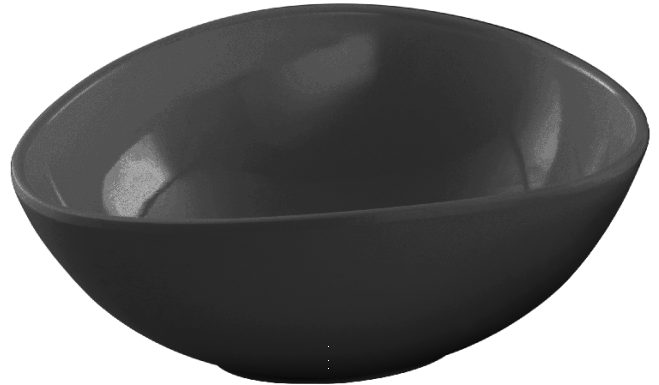 Servewell C-2102B – Melamine Symphony Serving Bowl 28 Oz. Black