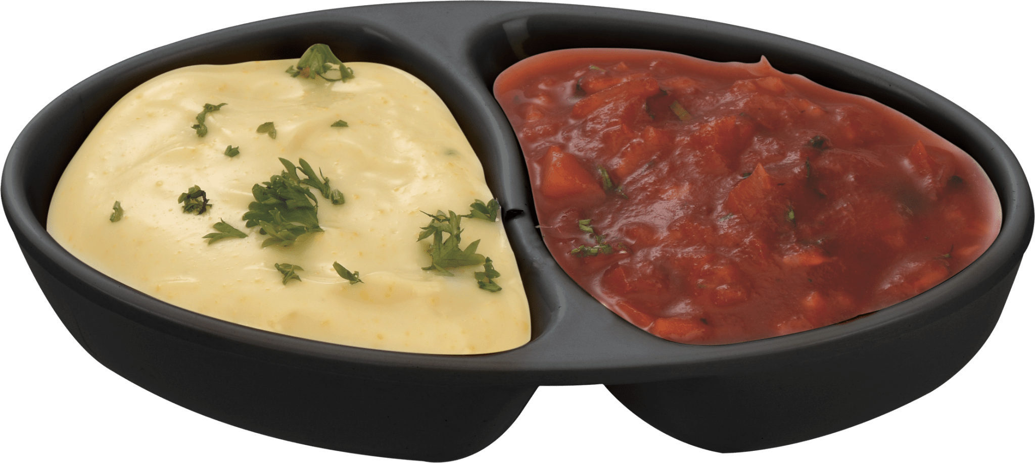 Melamine Twin Sauce Bowl 4.3 inch Black, Pack of 25