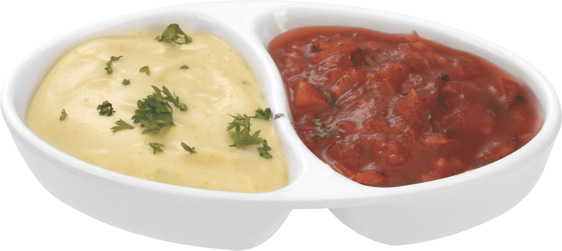 Melamine Twin Bowl 4.3 inch White, Pack of 25