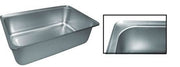 Stainless Steel Full Size Spillage Pan - 6" Deep (NSF), Flat Edge
