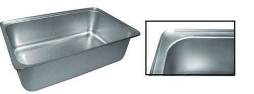 Stainless Steel Full Size Spillage Pan - 6" Deep (NSF), Flat Edge