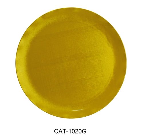 Yanco CAT - 1020G Catering Round Plate, 20" Diameter, Melamine, Gold Color, Pack of 6