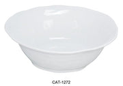 Yanco CAT - 1272 Catering Bowl, 4.25 qt Capacity, 14.5" Length, 14.5" Width, 4.5" Height, Melamine, White Color, Pack of 6