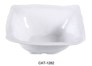 Yanco CAT - 1282 Catering 7 qt Square Bowl, 16" Length, 16" Width, 5.5" Height, Melamine, White Color, Pack of 6