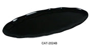 Yanco CAT - 2024B Catering - 1 Oval Platter, 24" Length, 10" Width, Melamine, Black Color, Pack of 6