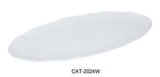 Yanco CAT - 2024W Catering Oval Platter, 24" Length, 10" Width, Melamine, White Color, Pack of 6