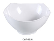 Yanco CAT - 3616 Catering 9.5 qt Bowl, 16" Length, 16" Width, 6.25" height, Melamine, White Color, Pack of 6